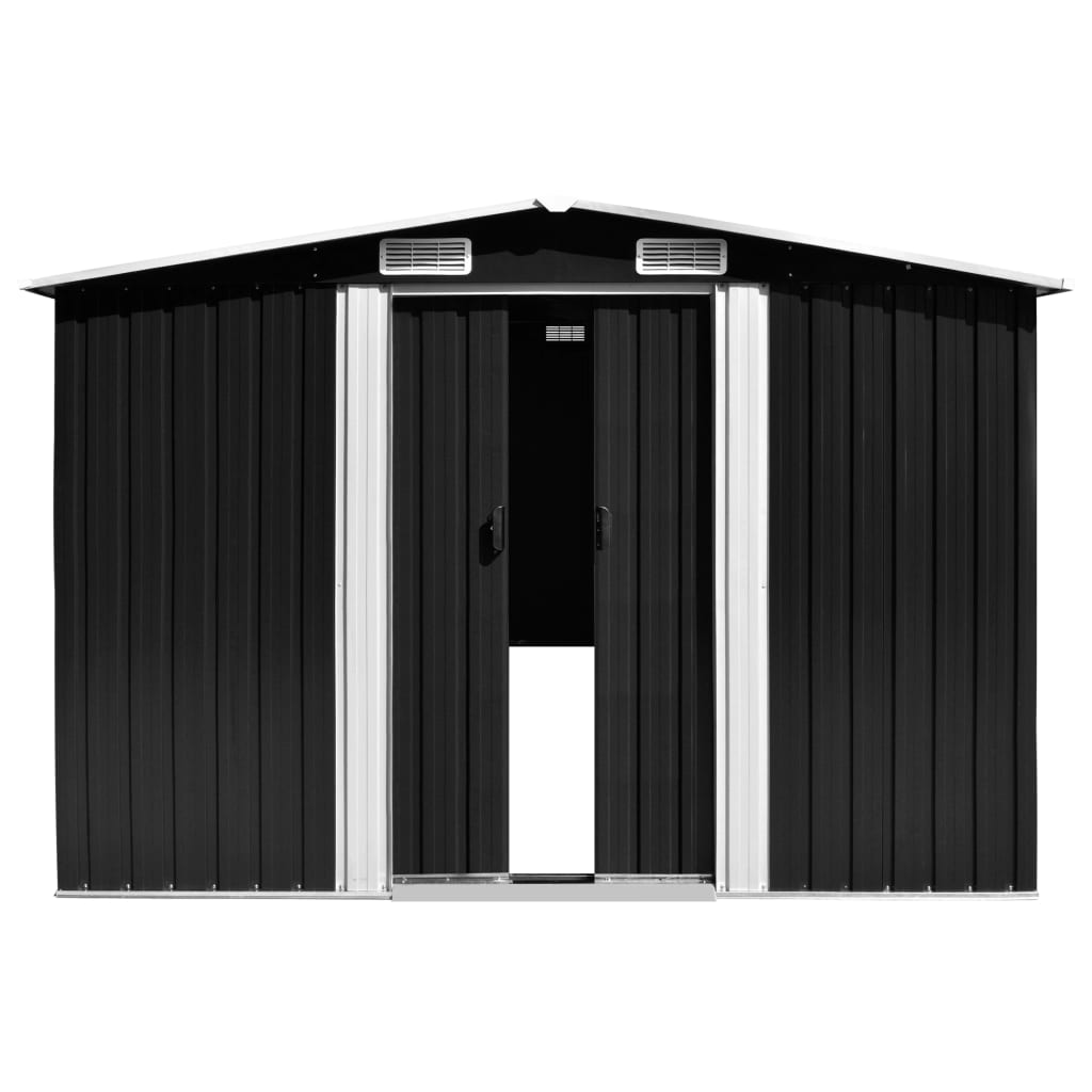 Garden Shed Anthracite 257x779x181 cm Galvanised steel