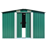 Garden Shed Green 257x990x181 cm Galvanised steel