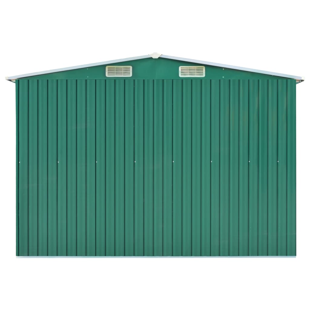 Garden Shed Green 257x990x181 cm Galvanised steel