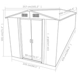 Garden Shed Green 257x990x181 cm Galvanised steel