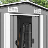 Garden Shed Grey 257x990x181 cm Galvanised steel
