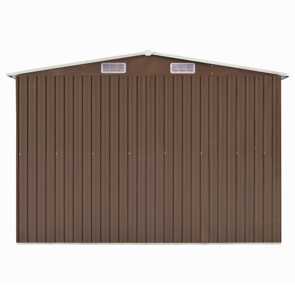 Garden Shed Brown 257x990x181 cm Galvanised steel