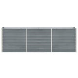 Garden Raised Bed Galvanised Steel 240x40x77 cm Grey