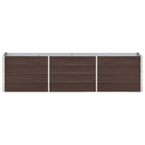 Garden Raised Bed Galvanised Steel 240x40x45 cm Brown