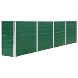 Raised Garden Bed 320x40x77 cm Galvanised Steel Green