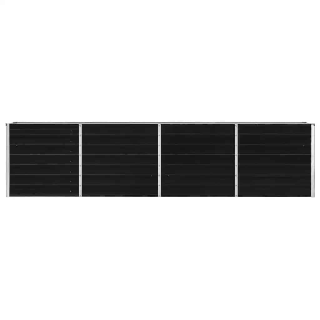 Raised Garden Bed 320x40x77 cm Galvanised Steel Anthracite