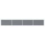Garden Raised Bed Galvanised Steel 320x40x45 cm Grey