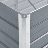 Garden Raised Bed Galvanised Steel 320x40x45 cm Grey