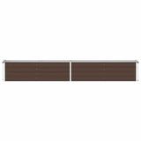 Garden Raised Bed Galvanised Steel 320x40x45 cm Brown