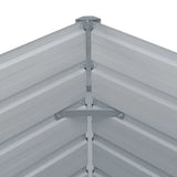 Garden Raised Bed Galvanised Steel 400x80x45 cm Grey