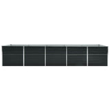 Garden Raised Bed Galvanised Steel 400x80x45 cm Anthracite