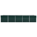 Garden Raised Bed Galvanised Steel 400x80x77 cm Green