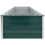 Garden Raised Bed Galvanised Steel 480x80x45 cm Green