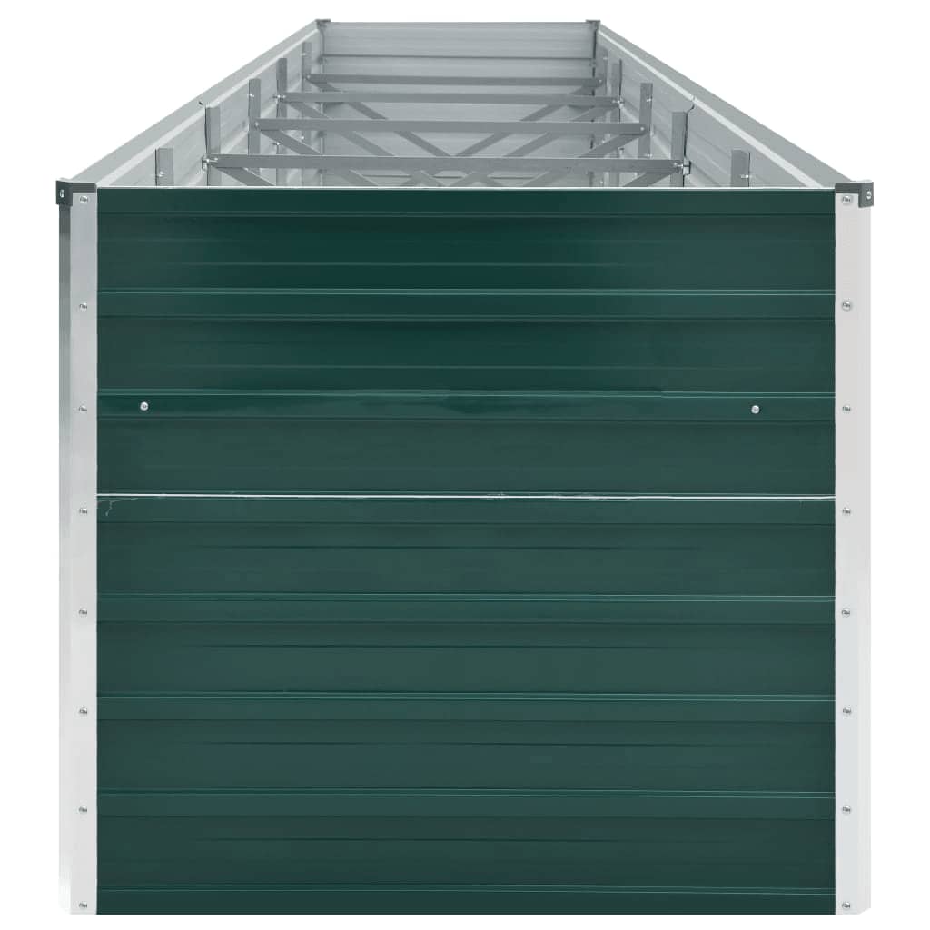 Garden Raised Bed Galvanised Steel 480x80x77 cm Green