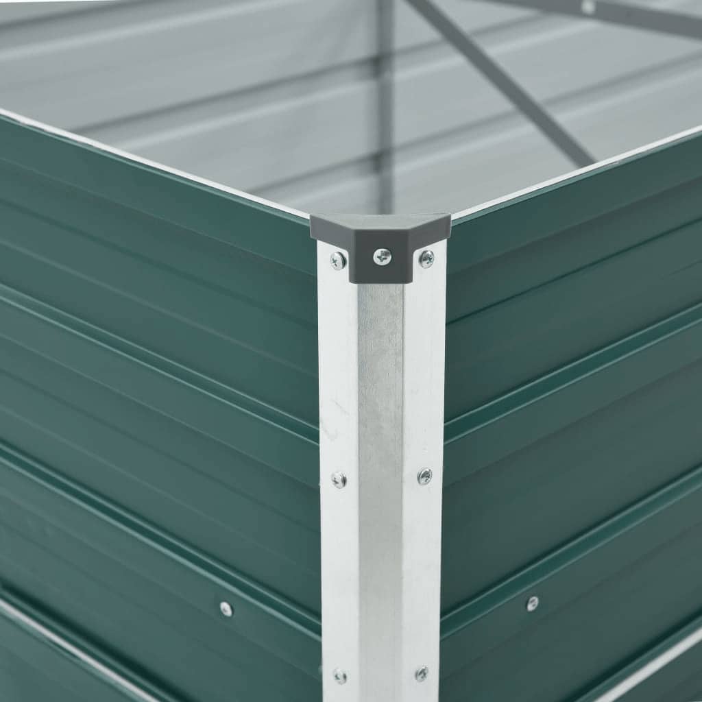 Garden Raised Bed Galvanised Steel 480x80x77 cm Green