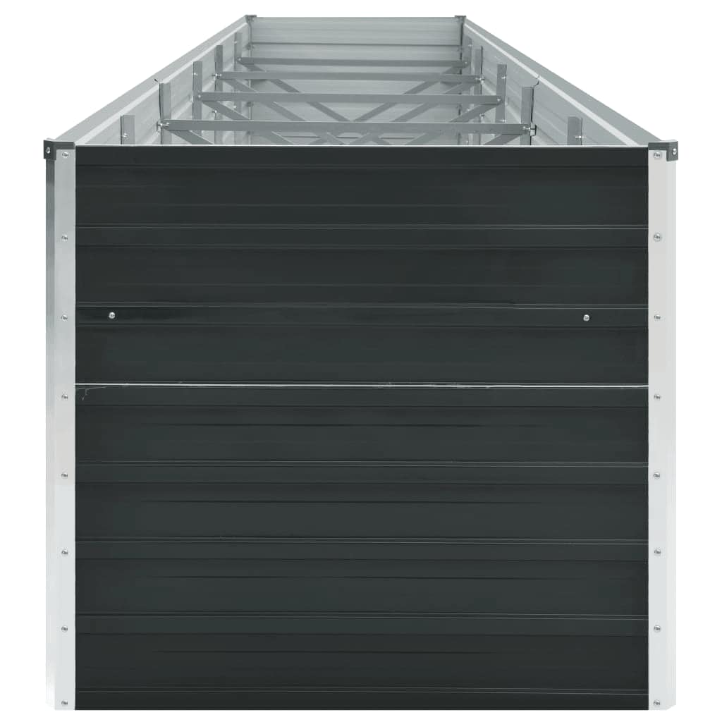 Garden Raised Bed Galvanised Steel 480x80x77 cm Anthracite