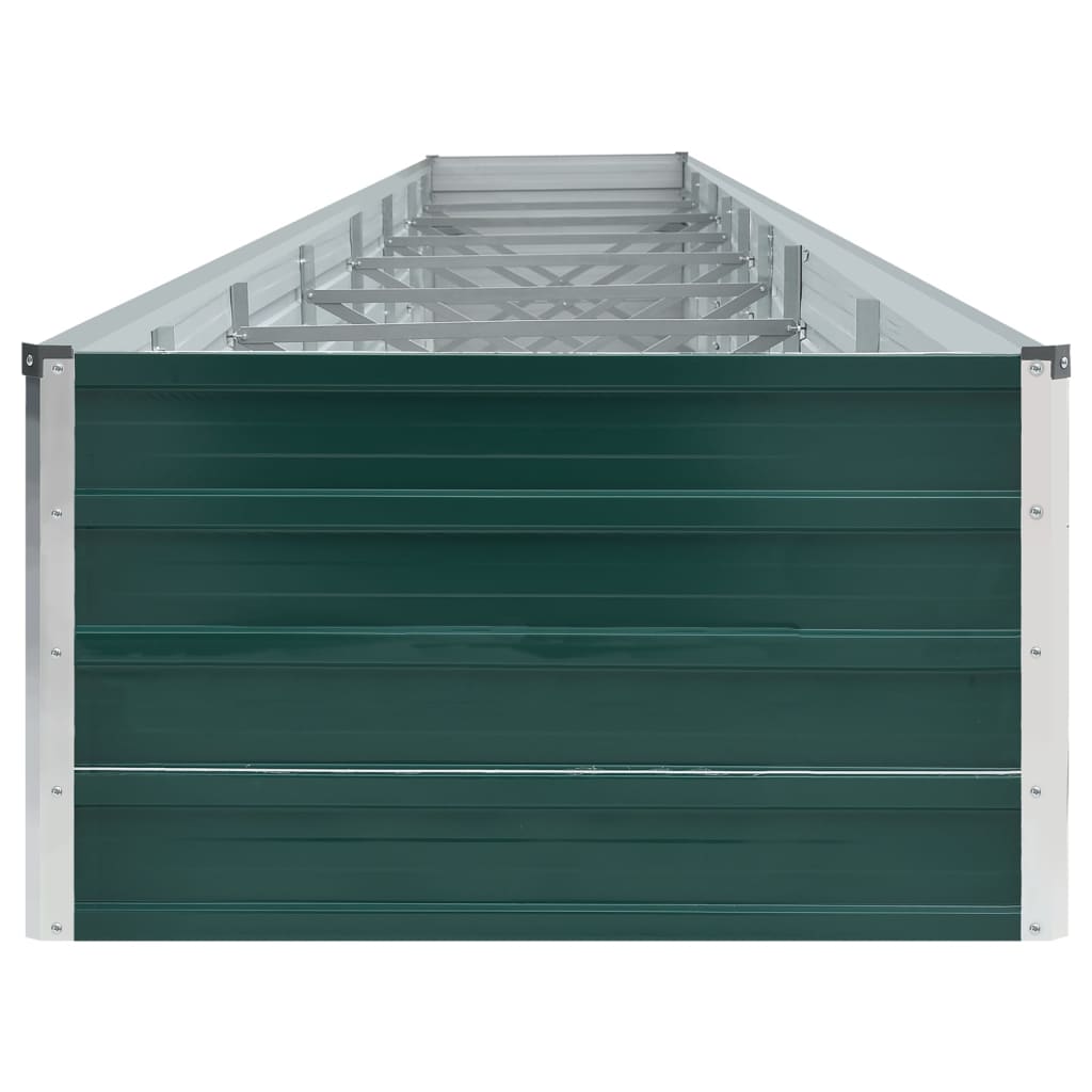 Garden Raised Bed Galvanised Steel 600x80x45 cm Green