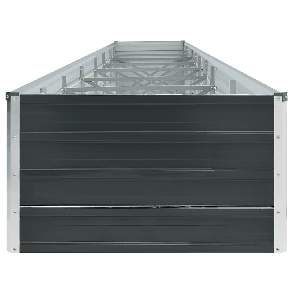 Garden Raised Bed Galvanised Steel 600x80x45 cm Anthracite