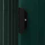 Garden Shed with Rack Green 205x130x183 cm Iron
