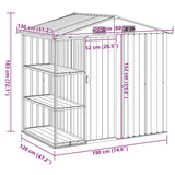 Garden Shed with Rack Green 205x130x183 cm Iron
