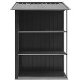 Garden Shed with Rack Anthracite 205x130x183 cm Iron