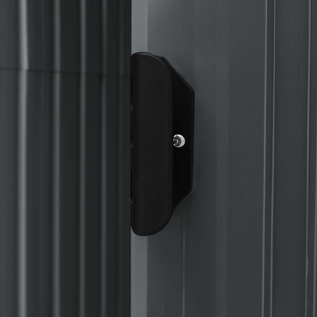 Garden Shed with Rack Anthracite 205x130x183 cm Iron