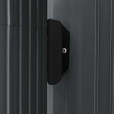 Garden Shed with Rack Anthracite 205x130x183 cm Iron
