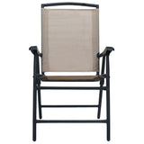 Folding Garden Chairs 2 pcs Texilene Taupe