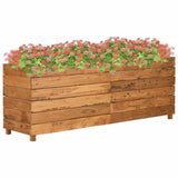 Raised Bed 150x40x55 cm Recycled Teak Wood and Steel