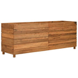 Raised Bed 150x40x55 cm Recycled Teak Wood and Steel