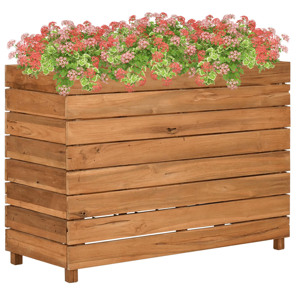 Raised Bed 100x40x72 cm Recycled Teak Wood and Steel