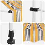 Manual Retractable Awning 100 cm Yellow and Blue Stripes