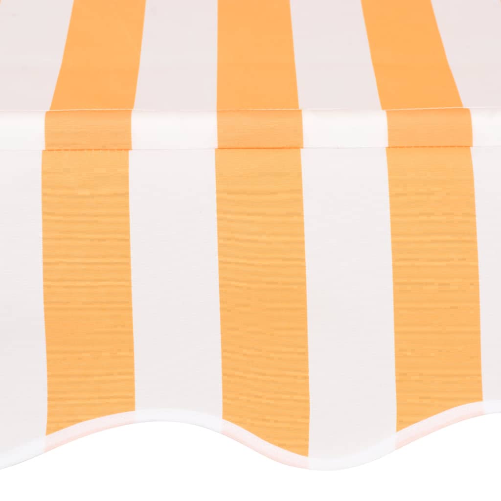 Manual Retractable Awning 100 cm Orange and White Stripes