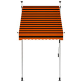 Manual Retractable Awning 100 cm Orange and Brown
