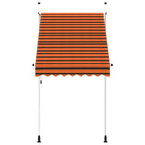 Manual Retractable Awning 150 cm Orange and Brown
