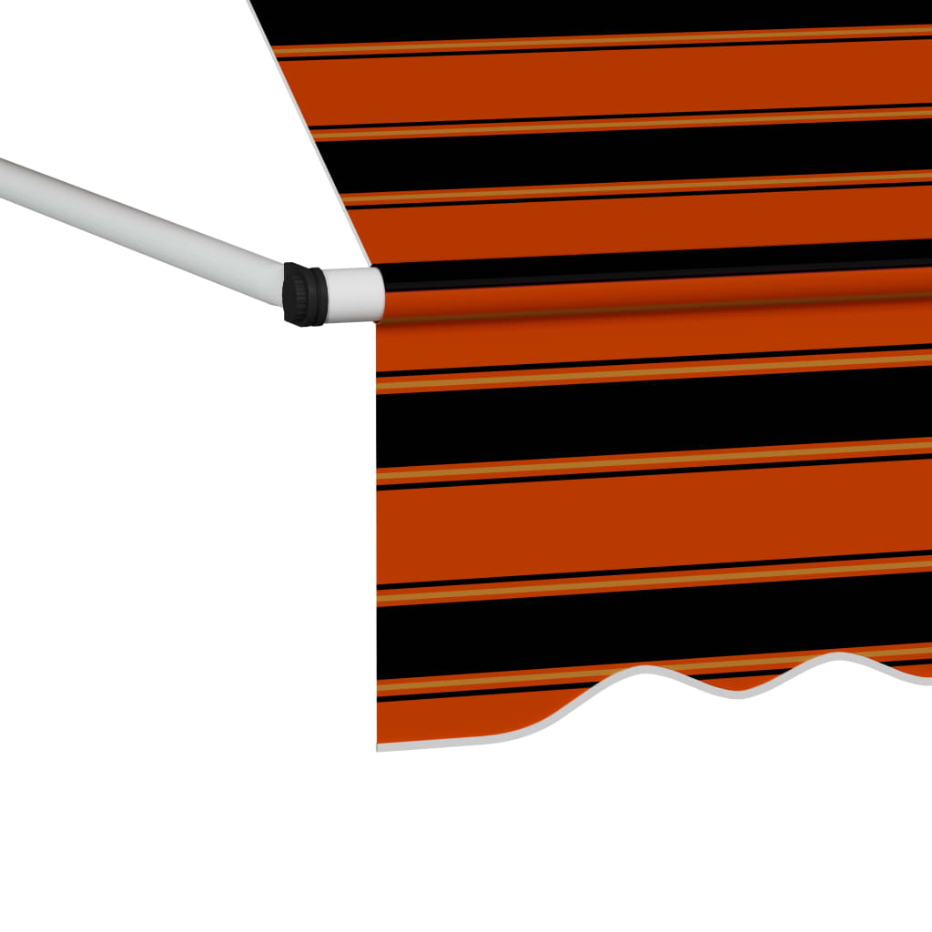 Manual Retractable Awning 150 cm Orange and Brown