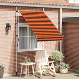 Manual Retractable Awning 150 cm Orange and Brown