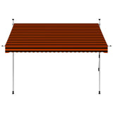 Manual Retractable Awning 250 cm Orange and Brown