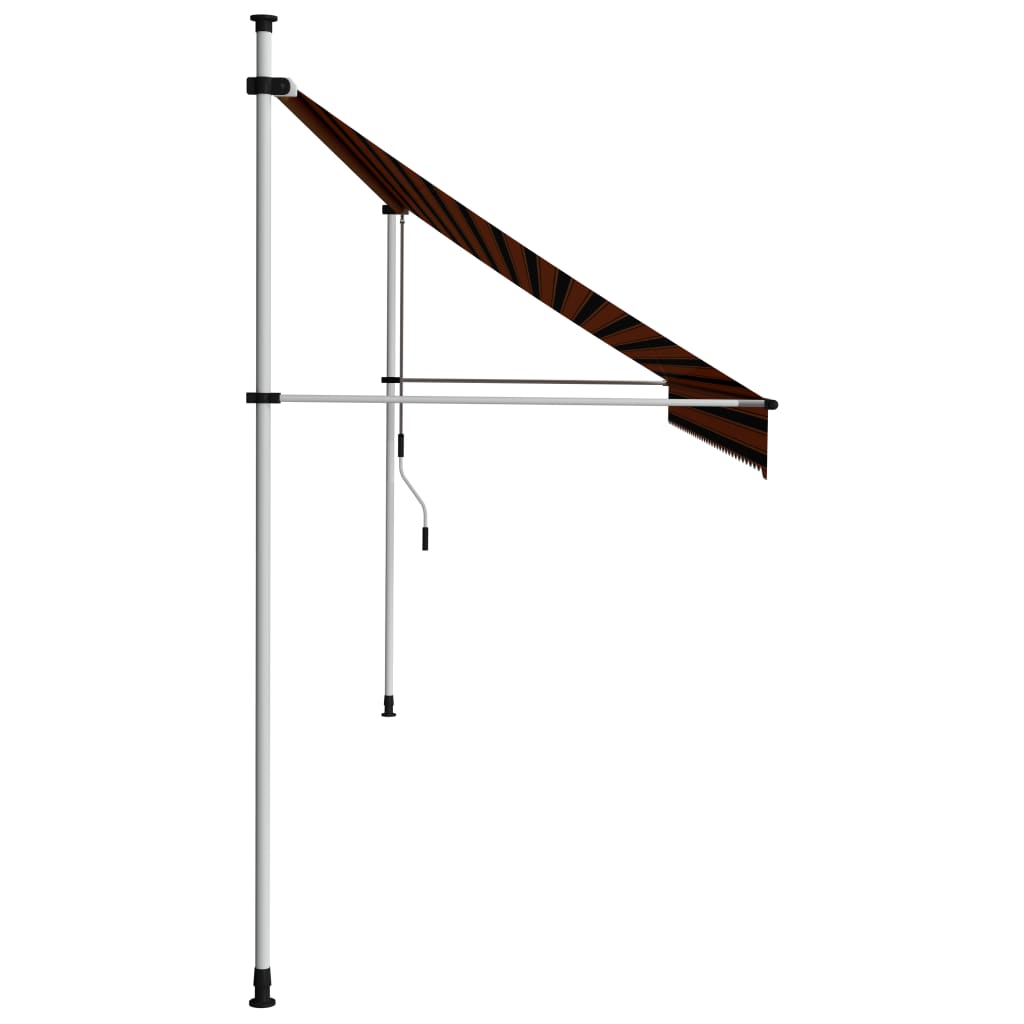 Manual Retractable Awning 400 cm Orange and Brown