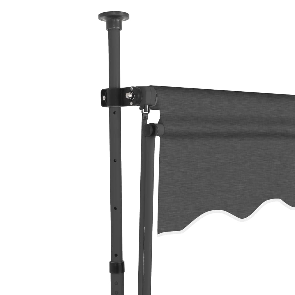 Manual Retractable Awning with LED 100 cm Anthracite