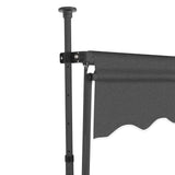 Manual Retractable Awning with LED 100 cm Anthracite