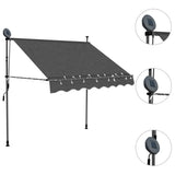 Manual Retractable Awning with LED 150 cm Anthracite