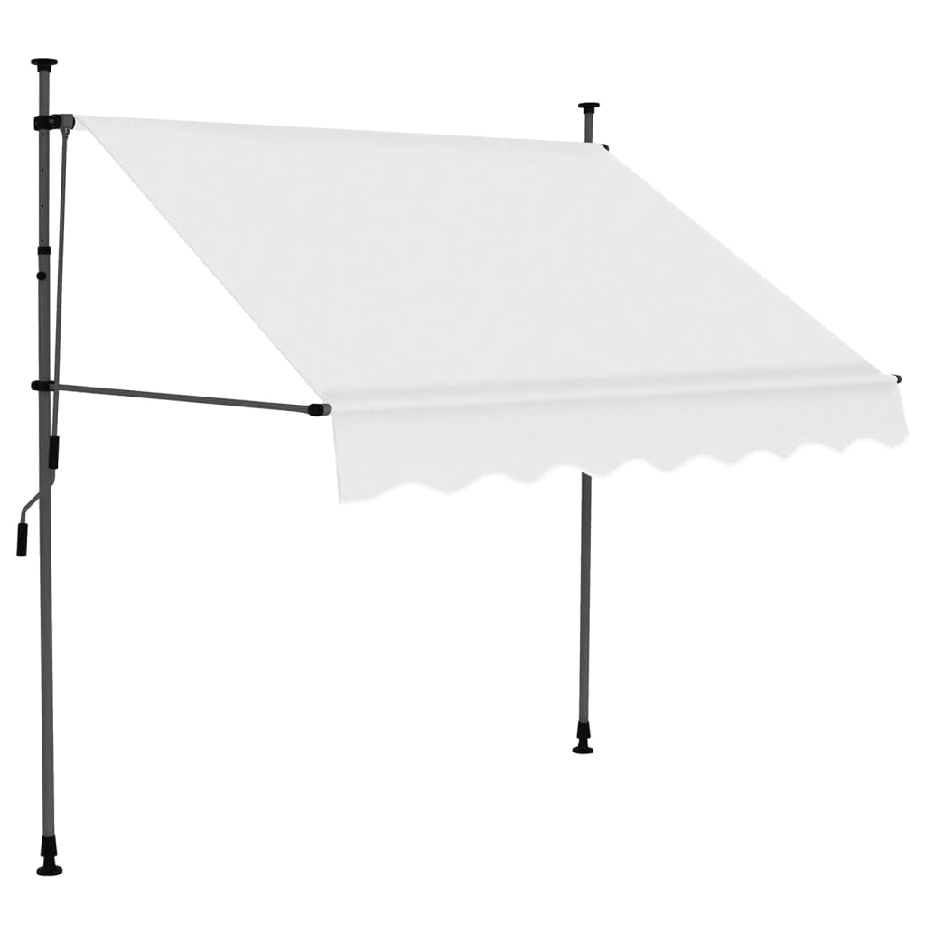 Manual Retractable Awning with LED 150 cm Cream