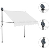 Manual Retractable Awning with LED 150 cm Cream