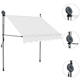 Manual Retractable Awning with LED 200 cm Cream