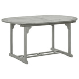 Garden Table Grey 200x100x75 cm Solid Acacia Wood
