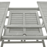 Garden Table Grey 200x100x75 cm Solid Acacia Wood