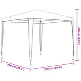 Professional Party Tent 2.5x2.5 m Anthracite 90 g/m²