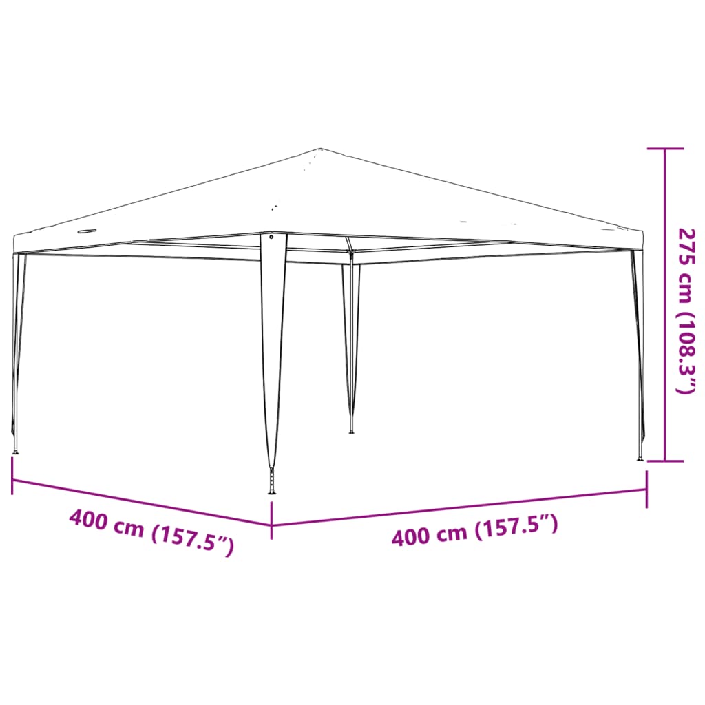 Professional Party Tent 4x4 m Anthracite 90 g/m²