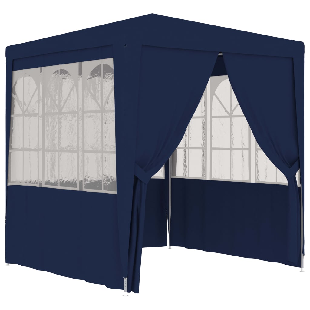 Professional Party Tent with Side Walls 2x2 m Blue 90 g/m²